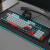 真机械背光游戏键盘 104键台式电脑笔记本键盘 电竞吃 机械战甲 白黑混搭 青轴