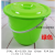 小号塑料桶儿童美工桶带盖小水桶 欧式杂物桶 收纳桶 塑料手提桶 2号绿色
