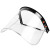 安全帽切割打磨防护面罩电焊防护罩全脸轻便防尘焊工面具透明工业 支架+黑色包边屏()