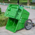保洁清运车移动垃圾桶垃圾车手推车保洁车清运车移动户外带盖带轮 草绿色400L