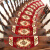 欧式木楼梯踏步垫免胶自粘防滑保护台阶贴长方形脚垫子红地毯定制 咖啡色弧形 60*24+3cm魔术扣