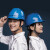HKFZ安全帽工地国标加厚透气地震头盔建筑工程领导施工头帽男定制印字 A3升级版长帽带天蓝