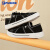 斐乐（FILA）FUSION潮牌女鞋POP III SE滑板生活鞋2024夏新款帆布鞋 黑/雪白-BS 35.5
