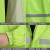 龙代（longdai）连体长款雨衣 成人荧光绿反光雨衣保安站岗应急抢险执勤雨披 150D荧光绿双层双帽檐-3XL