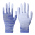 PU浸塑胶涂指涂掌尼龙手套劳保工作耐磨防滑透气干活打包薄款胶皮 蓝色条纹涂掌（24双） S