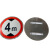 出极 标志牌圆牌车库限高 道路标牌 定做各种标牌 带轨道 不含立柱 直径60cm限高4米  单位：个