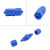 蓝色快拧塑料接头防腐蚀气管塑钢接头快速拧气动螺纹直通弯头三通 PC6-01