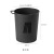 京通达 T-6139 侧提手无盖塑料垃圾桶 卫生间简约纸篓 黑色