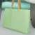 玛仕福 超市折叠购物手提包装袋广告礼品外卖环保袋柳绿横版大号45*35*12cm