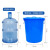 金兽 50L塑料水桶无盖 外径:400*410mm储水桶工业圆桶泔水桶可定制 GB1037 加厚蓝色