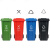 户外垃圾桶大号容量工业分类厨余室外带盖商用大型环卫箱干湿挂 120L加厚红-有害垃圾