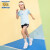 Skechers斯凯奇夏季儿童运动鞋女大童大网孔透气跑步魔术贴小白鞋664158L