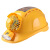 双风扇安全帽 带蓝牙可充电工地头多功能降温神器加厚空调头盔定制 黄色 【HT-MC10000】(蓝牙款)