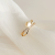 QIQ网红珍珠戒指女潮超仙时尚个性食指戒轻奢（520情人节生日礼物） 指环 金色