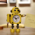 千惠侬用闹钟儿童卡通专用闹铃床头可爱创意个性机器人小男孩时钟 红色夹子机器人(头不能转动) 15厘米