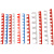 16 20PVC排卡电线管卡子U型管卡排码红10位8位排卡卡扣连排管卡白 20蓝色8位（窄位/高位）50/条装
