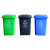 户外环卫街道家用塑料垃圾桶厨余分类翻盖小型分类桶不含税运 绿色