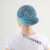 LISM一次性帽子餐饮厨房车间食品工作帽加厚透气无纺布条形帽防尘帽子 加大21寸蓝色*50个