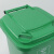 金诗洛 分类垃圾桶 可移动垃圾箱 环卫垃圾桶户外带盖带轮 加厚厨余垃圾120L绿 K509