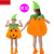 VALOR MAN水果服装儿童环保时装走秀表演服幼儿园蔬菜造型玉米六一演出衣服 金桔色 南瓜(颜色如图) 110cm