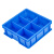 收纳盒周转箱零件盒分格箱塑料收纳箱仓库五金配件分隔零件箱蓝色 18号分隔箱20格580×370×35