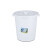 加厚带盖塑料圆桶大白桶水桶发酵储水大胶桶白色垃圾桶 3件起 蓝色150升带盖
