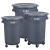 白云清洁 圆形大容量桶 80L 带轮商用物业酒店厨房加厚带盖垃圾桶储物桶蓄水桶AF07503