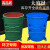 240L360L环卫挂车铁垃圾桶户外分类工业桶大号圆桶铁垃圾桶大铁桶定制 绿色 1.5mm厚带盖带轮