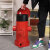 复古铁艺工业风创意个性栓大号带盖脚踩室外垃圾桶客厅户外用 半圆款红色