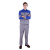 斯卡地尔（Scotoria）夏季工作服套装 分体式长袖工装舒适高棉 CVC1401蓝灰色 1套M码