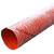 耐高温风管红色矽胶300度硫化防火阻燃玻璃纤维管钢丝管排烟排尘 内径250mm(4米1根)