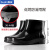 苏识 RX141 低筒牛筋底防滑雨靴短筒防滑防水鞋 39 黑色
