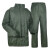 分体绿雨衣橄榄绿抢险救援户外保安执勤制式徒步雨衣 单位绿雨衣有口袋 M