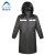 久臻 YSF244 防风防水风衣式雨衣 耐磨舒适透气劳保雨衣 黑色(网内里) XL 