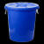 塑料加厚储水桶级发酵桶120升腌菜酿酒圆桶大白桶带盖 蓝色45升带盖装水80斤特
