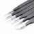 冰禹 BYA-176 黑色不锈钢镊子 1mm静电ESD精密镊子 尖头弯头扁头平头工具 6件套
