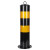 适用警示柱加厚钢管防护栏杆分道路地桩固定桩柱路障铁立柱防撞柱 50cm黑黄固定