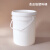 加厚食品级塑料桶带盖手提密封桶水桶PP透明桶酱料20/25L升10公斤 18L白色