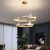 普蒂凯斯新中式吊灯中国风现代创意客厅餐厅轻奢禅意山水个性设计师卧室灯 金色-40+60cm-无极调光