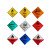 阿力牛 ABS46 危险品车辆标志牌 汽车化学品反光标识贴警示牌 4类自燃物品