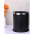 酒店客房垃圾桶宾馆KTV卫生间防水纸篓办公室双层阻燃桶圆 8L双层黑色锥形桶