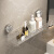 Plazotta seit 1893德国 洗漱化妆品吸盘浴室置物架免打孔卫生间壁挂式置物架 透明灰