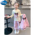 迪士尼（Disney）女童卫衣套装春装棒球服2024新款洋气儿童春春季女宝宝运动两件套 粉色蛋仔外套+裤子 90cm
