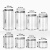 蜂蜜瓶子食品塑料瓶透明pet带盖饼干罐子空瓶塑料罐密封罐广口瓶 浅绿色 HC6510透明20克50个