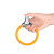 阿力牛 AQJ189 便携式防盗环形锁 防水防锈加厚地锁  加长10cm 橙色短钥匙