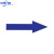 管道标识贴介质流向箭头反光膜压缩空气自来水标签警示牌B 蓝色箭头 10x20cm