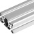 工孚 铝合金型材 工业铝型材厚壁铝管 4080欧标2.0加厚 单位：米