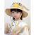 儿童夏季渔夫帽适合2-10小女孩戴的可爱鸭子遮阳帽新款中小童可爱卡通洋气盆帽 鸭子会叫耳朵会动黄色 均码2-10岁(48到54CM)