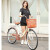 凤凰（Phoenix）自行车成人男女式通用型城市通勤单车女芭蕾 24英寸米黄色
