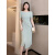 皮尔卡丹（pierre cardin）新款韩版时尚连衣裙百搭收腰显瘦洋气今天流行的夏天裙子 黑色 偏小半个尺码 S